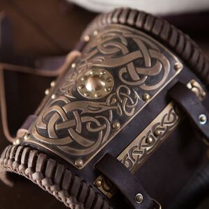 Real Viking Leather Bracers