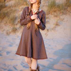 Viking Natural Linen Short Dress Tunic “Eydis the Shieldmaiden”
