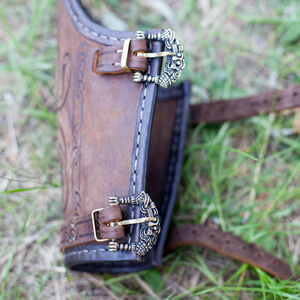 Viking Tooled Leather Bracers "Shieldmaiden"