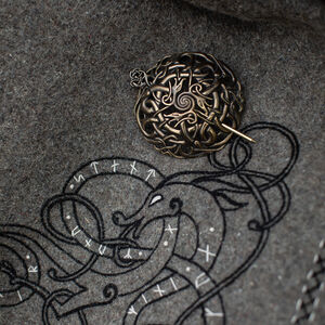 Viking Woolen Cloak with Embroidery "Hilda the Haughty"