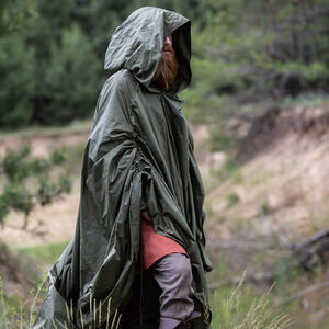 Water-resistant hooded raincoat "Fireside Family"