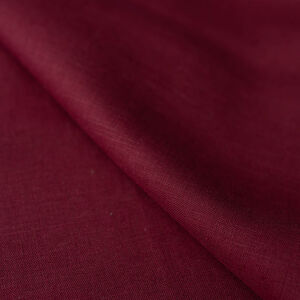 Wine red natural linen fabric by the yard