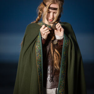 Green Medieval Cloak for Viking 