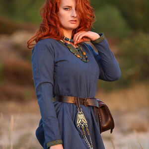 Winter Viking woolen tunic "Hilda the Epic" with trim and accents