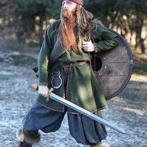Winter Viking woolen tunic with trim and accents “Sigfus the Shield”