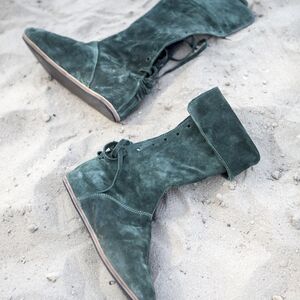 Green Medieval Fantasy Boots "The Alchemist's daughter"