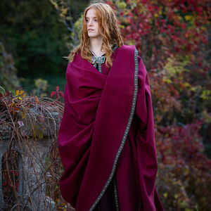 Red Woolen Fantasy Cloak