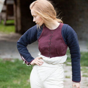 Woolen crop-top with padded sleeves for women “Dark Star”