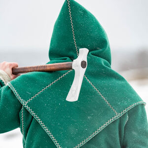 Woolen hood with clover embroidery Leprechaun