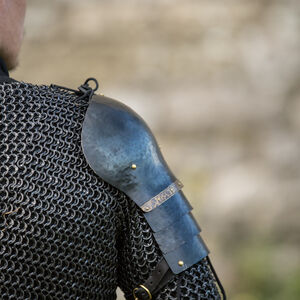 “The Wayward Knight” XIV century style blackened pauldrons
