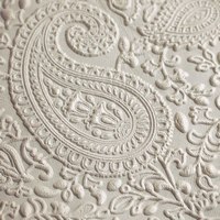 White embossed  leather