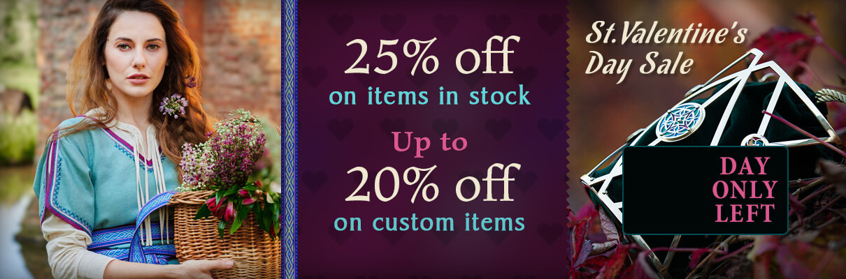 St.Valentine's Day Sale. 25% off on items in stock. Up to 20% off on custom items. 7 days only