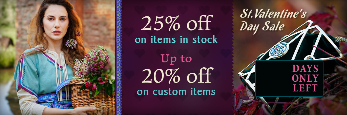 St.Valentine's Day Sale. 25% off on items in stock. Up to 20% off on custom items. 7 days only