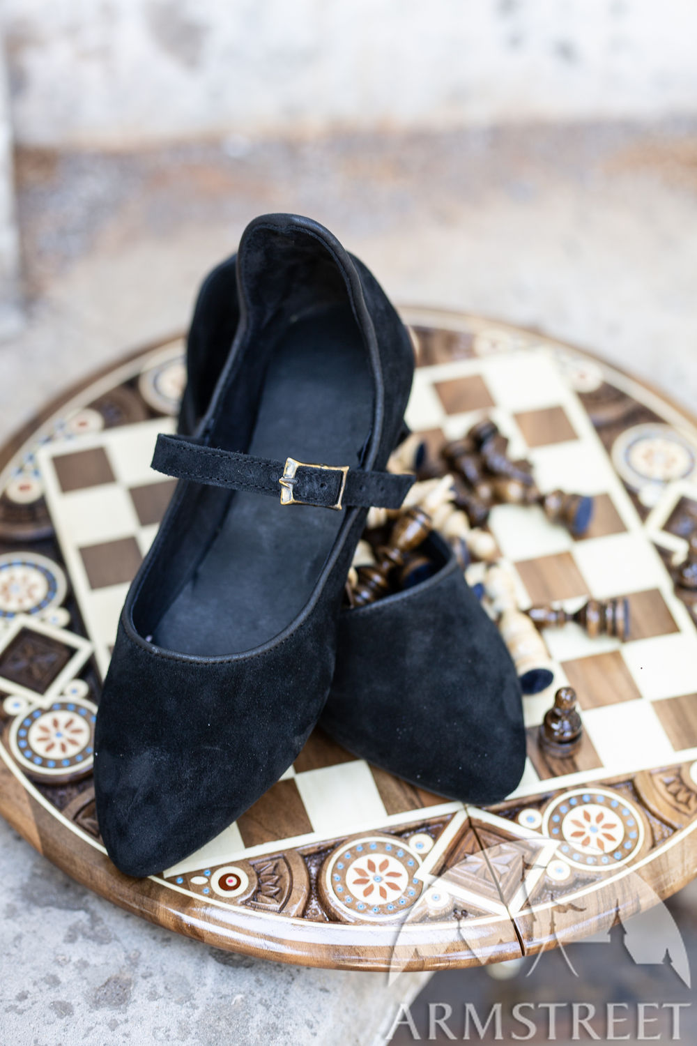 Suede medieval shoes for women “Townswoman”