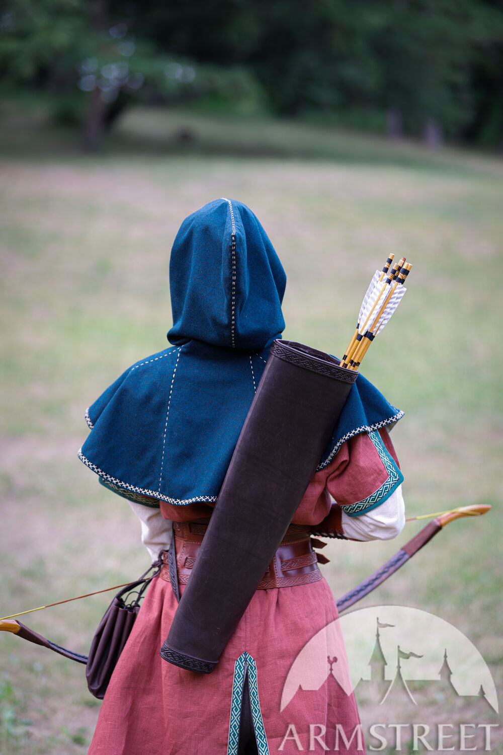 Medieval leather archery quiver "Huntress" fantasy archery gear