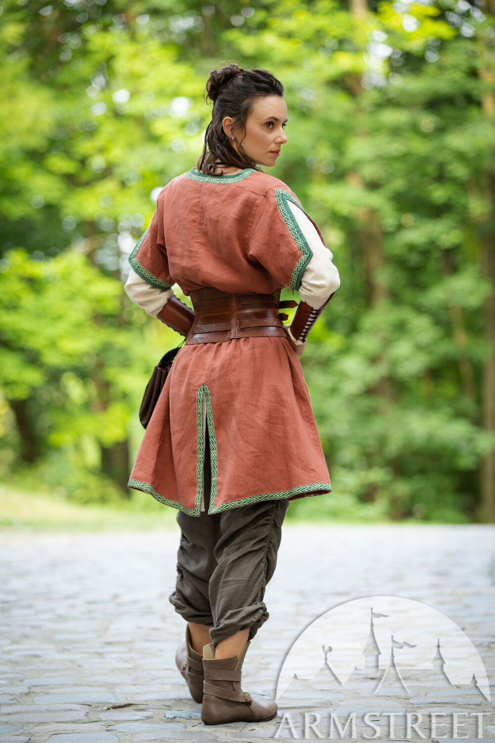 Short unisex tunic with trim and accents "Huntress"