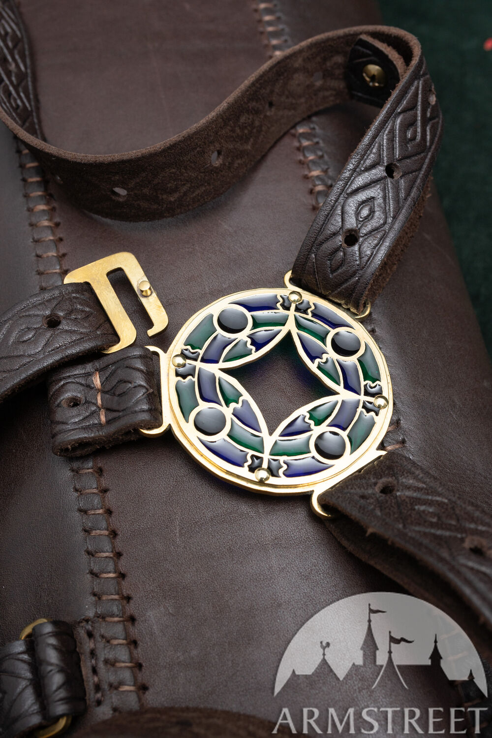 Medieval leather archery quiver "Huntress" fantasy archery gear