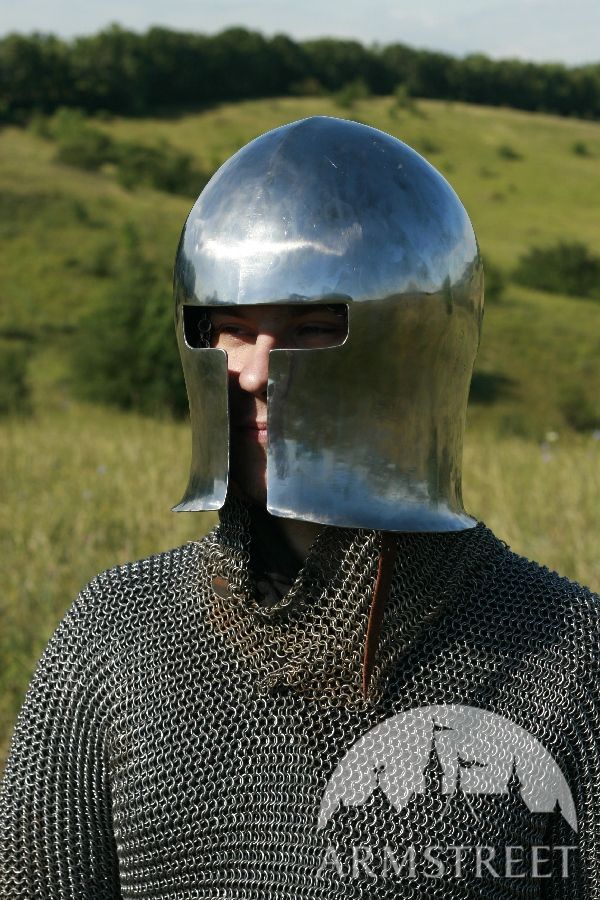 Medieval Combat 14 Ga Barbuta Helm Helmet Armor