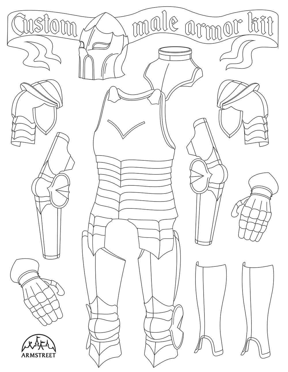 Full male armour template