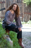 Medieval classic tunic natural flax linen
