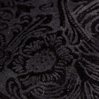 Black embossed  leather
