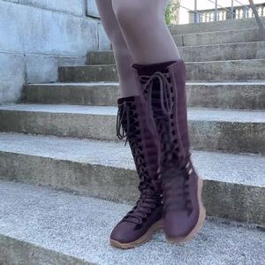 High swordplay boots for women